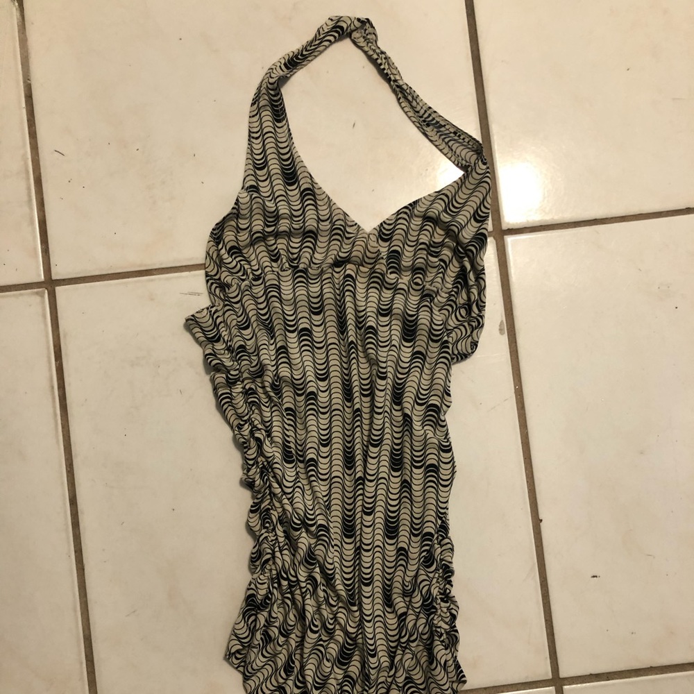 Black & White Halter Tube Dress